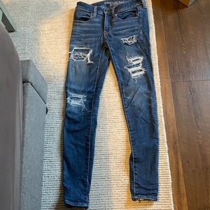 American Eagle distressed skinny jeans